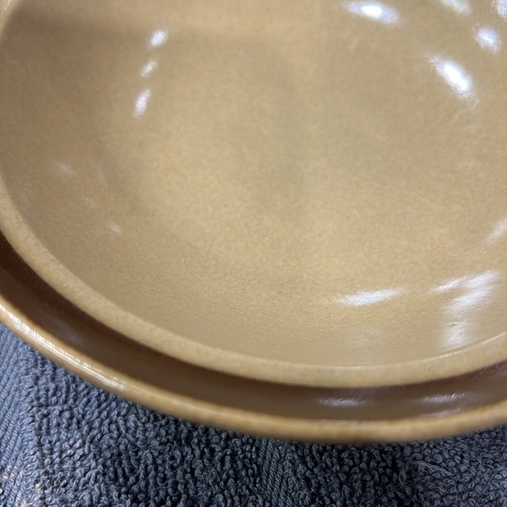 Hand painted Hearthside Stoneware Japan Brown Bowl with Dark Brown Trim - Picture 10 of 11